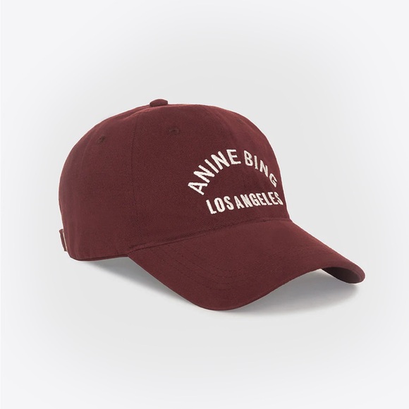 Anine Bing Jeremy Hat Los Angeles Dark Cherry $85 - Picture 2 of 5